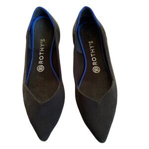 Rothy's Shoes Women's Black‎  Ballet Pointed Toe Maritime Flats Sz W8.5